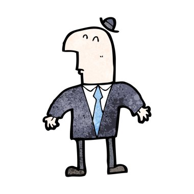 omuzlarında shrugging karikatür işadamı