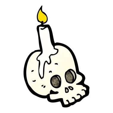 karikatür kafatası mum