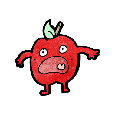 Kırmızı elma maskot korkuttu