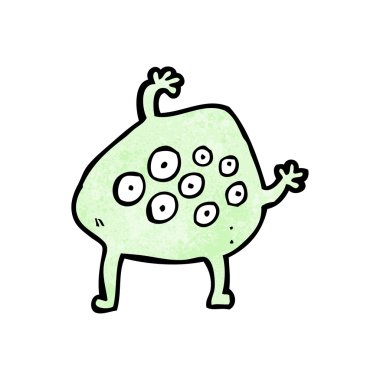 garip uzaylı karikatür