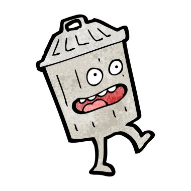 çizgi film dans çöp tenekesi