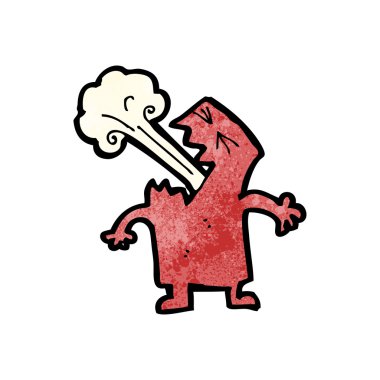 karikatür exhaling adam
