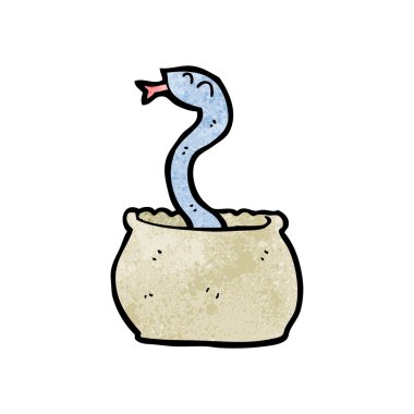 bir tencerede mavi yılan