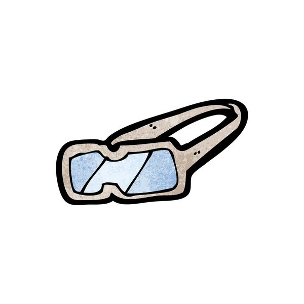 Lyžařské brýle kreslený — Stockový vektor