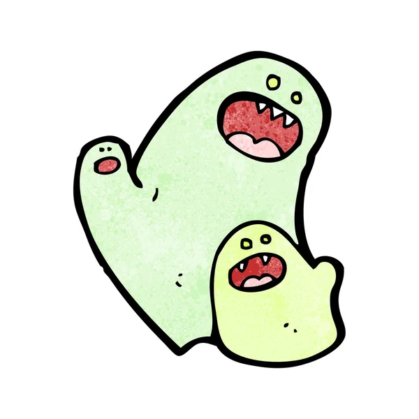 Loco dibujos animados fantasma familia — Vector de stock