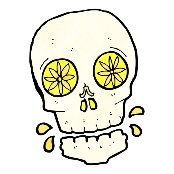 Lemon skull cartoon — Stock Vector