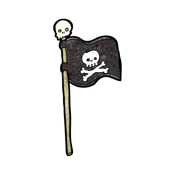 Drapeau pirate de bande dessinée — Image vectorielle