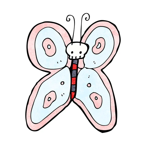 Cartoon crâne papillon — Image vectorielle