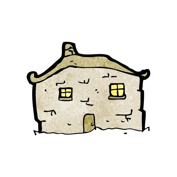 Dibujos animados que se desmoronan casa vieja — Vector de stock