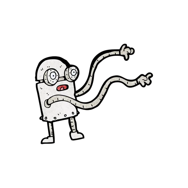 미친 로봇 만화 — 스톡 벡터