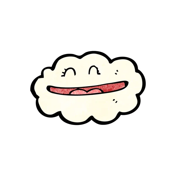 Calme dessin animé nuage blanc — Image vectorielle