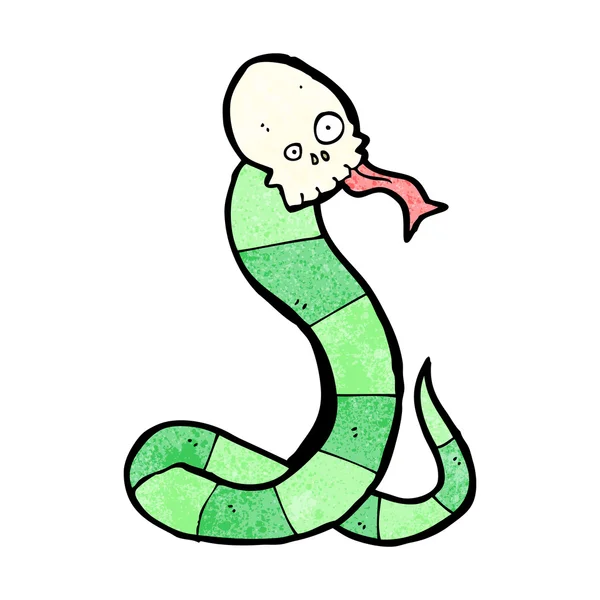 漫画のクレイジー気味悪いヘビ — ストックベクタ