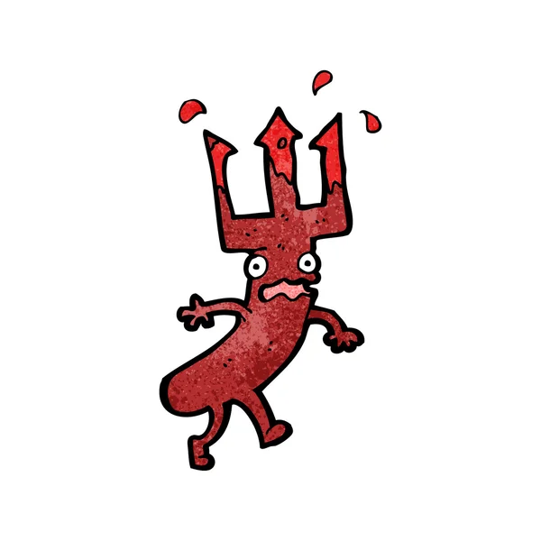 Персонаж мультфильма "Вилка дьявола" — стоковый вектор