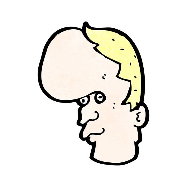 Hombre de cabeza hinchada — Vector de stock