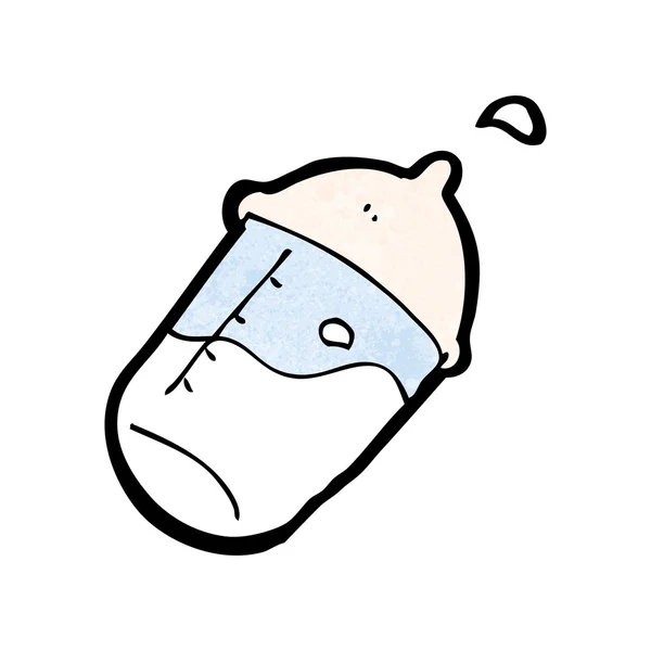 赤ちゃんのミルク瓶漫画 — ストックベクタ