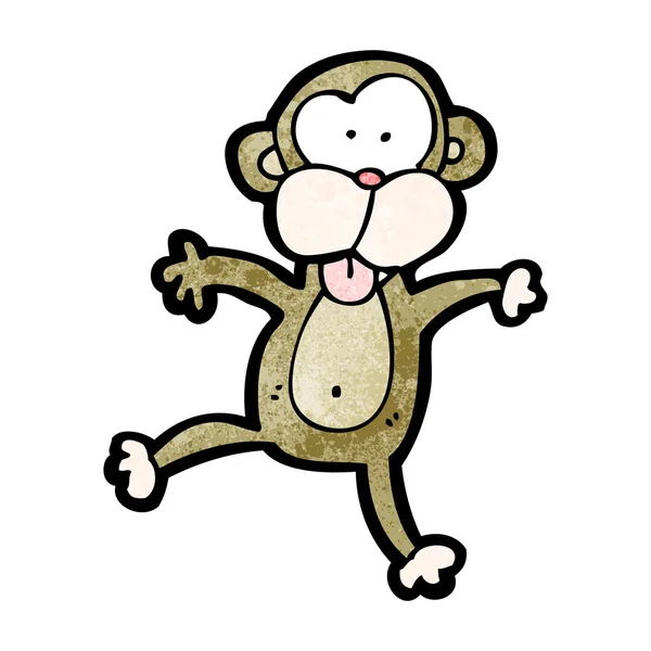 Vicces rajzfilm majom — Stock Vector