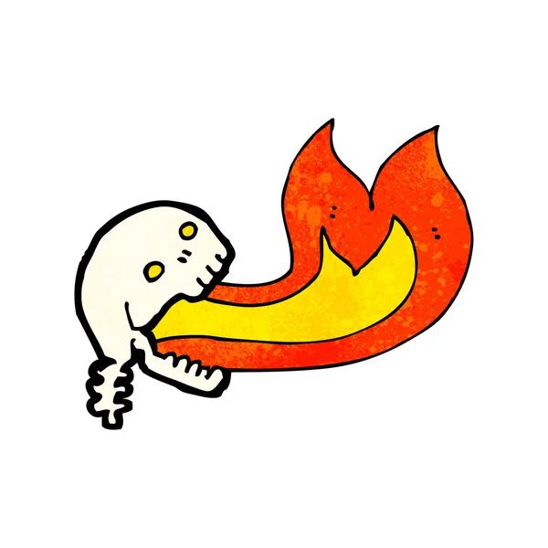 卡通消防呼吸头骨 — 图库矢量图片