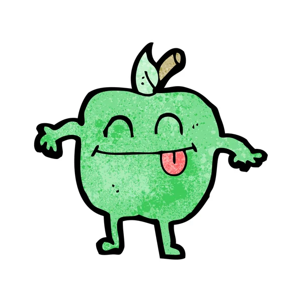 Зелене яблуко талісман — стоковий вектор