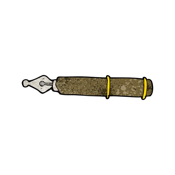Karikatür dolma kalem — Stok Vektör