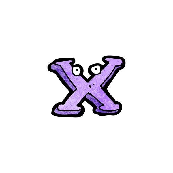 Мультфільм літеру x — стоковий вектор