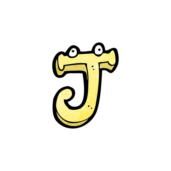 Cartoon letter j — Stock Vector