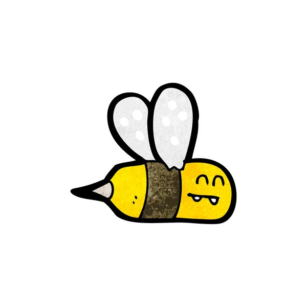 Happy bee kreslený — Stockový vektor