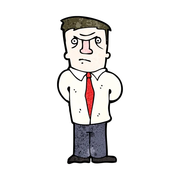 Dibujos animados jefe enojado — Vector de stock