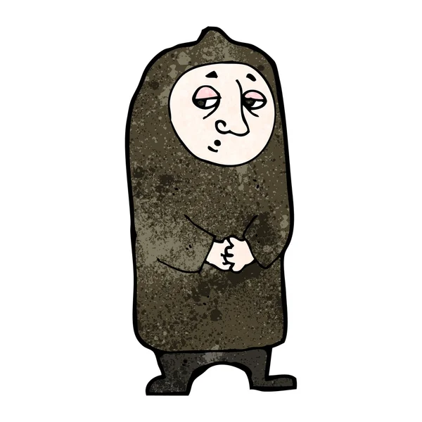 Cartoon medieval monk — Stock Vector