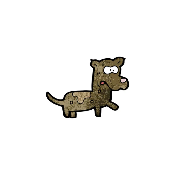 神経質な犬の漫画 — ストックベクタ