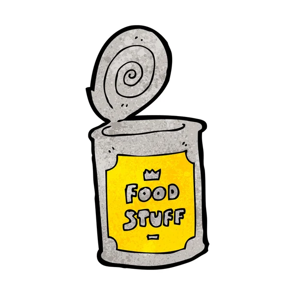 Alimentos enlatados de dibujos animados — Vector de stock