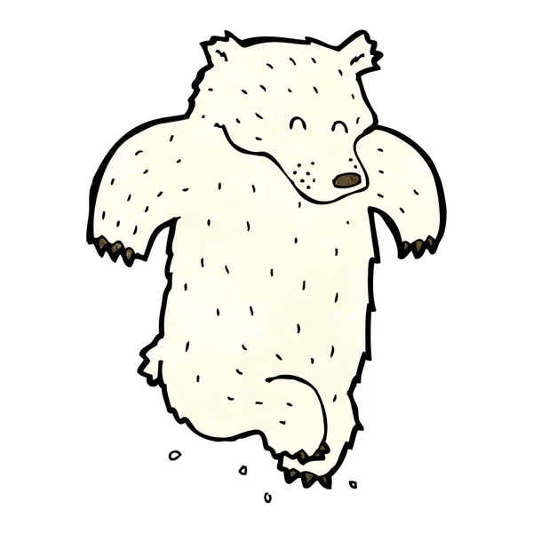 Urso polar de dança dos desenhos animados — Vetor de Stock