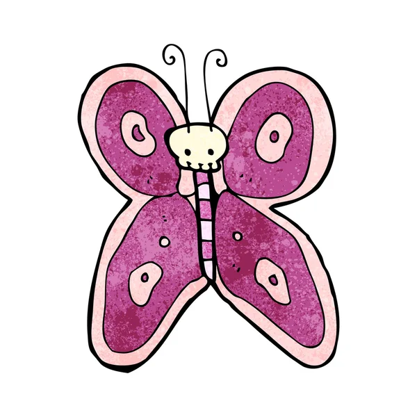 Mariposa espeluznante de dibujos animados — Vector de stock