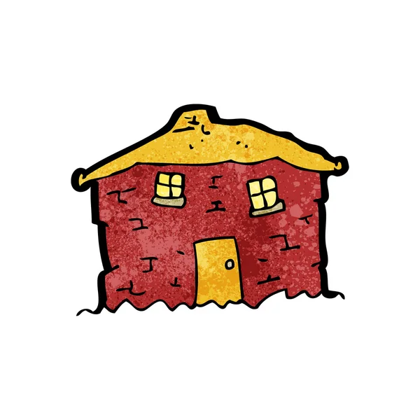 Tumbledown oude huis cartoon — Stockvector