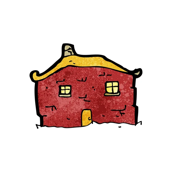 녹슬고 오래 된 하우스 만화 — 스톡 벡터