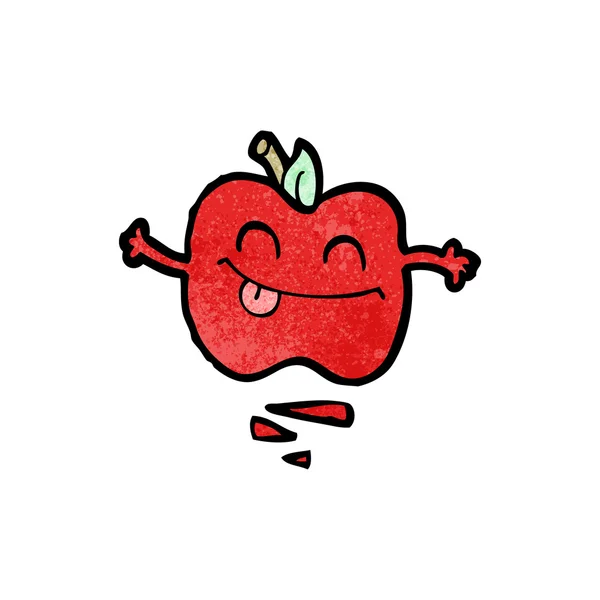 Cartoon happy apple — Stock Vector