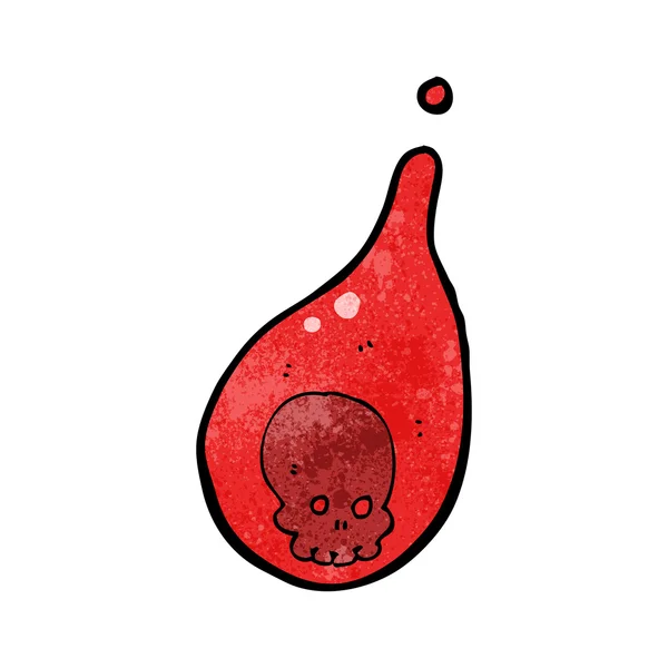 Desenhos animados de sangue venenoso — Vetor de Stock