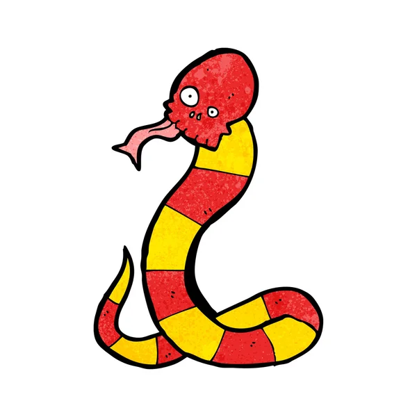 Röd skalle orm — Stock vektor