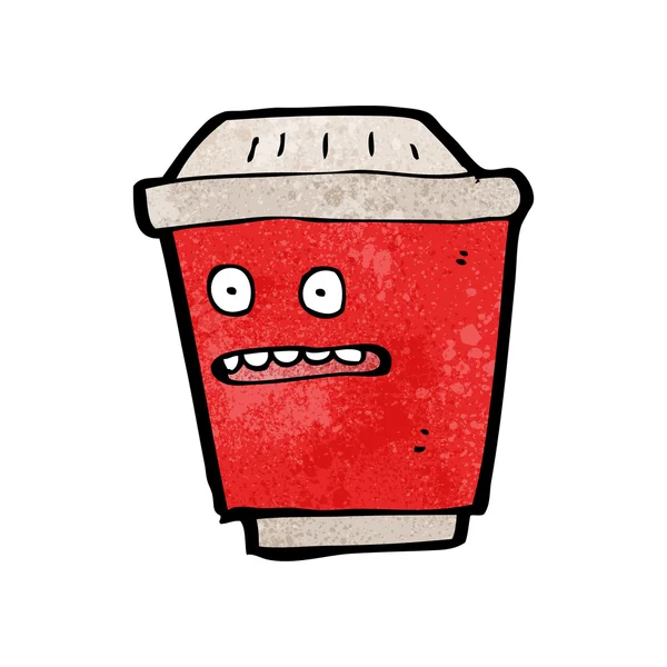 Personagem copo de café desenhos animados — Vetor de Stock