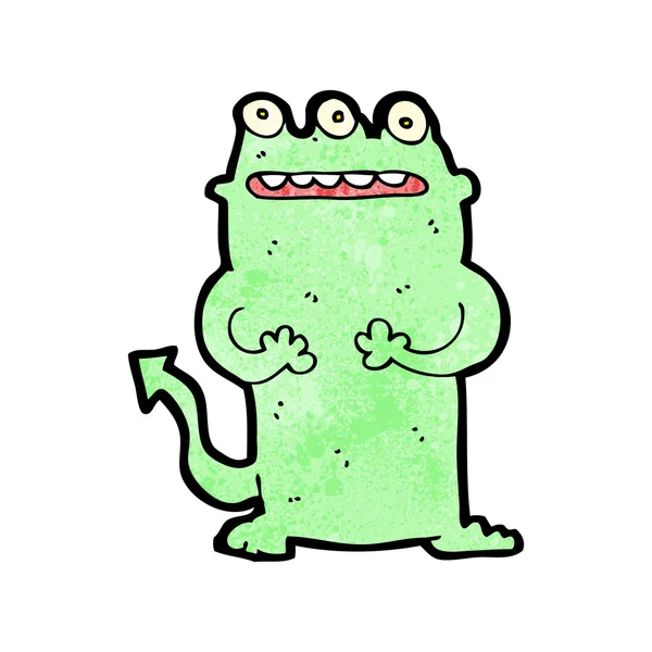 Cartoon grappig alien monster — Stockvector