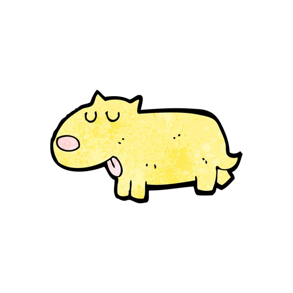 Cartone animato di un cane giallo — Vettoriale Stock