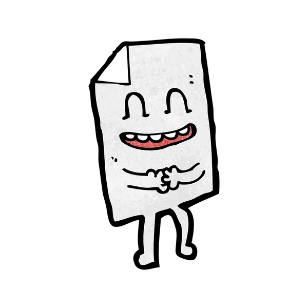 Zeichentrickfigur aus Papier — Stockvektor