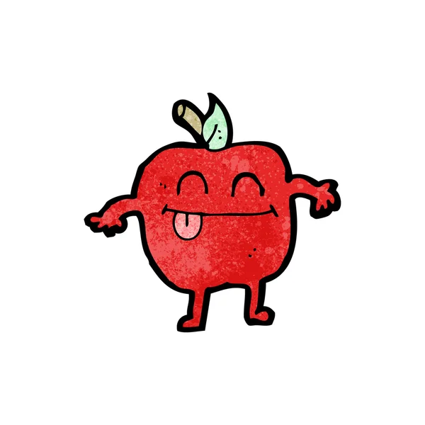 Red Apple Mascot — Stock Vector