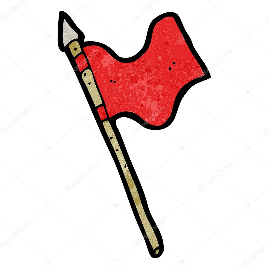 Cartoon red flag Stock Vector Image by ©lineartestpilot 21550903