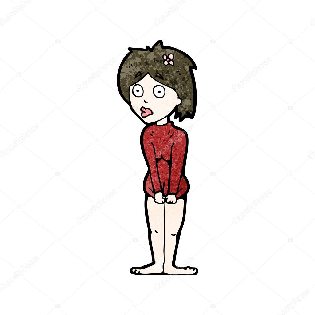 Embarrassed woman cartoon Stock Vector by ©lineartestpilot 21552673, image size:1024x1024