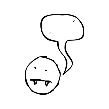 bir vampir yüzü çizim