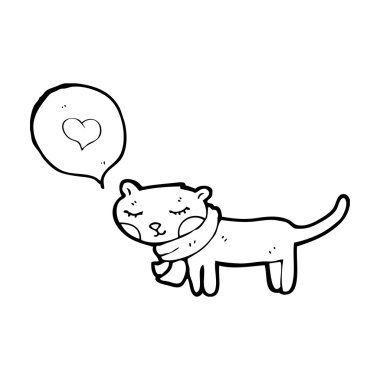 aşk karikatür kedi