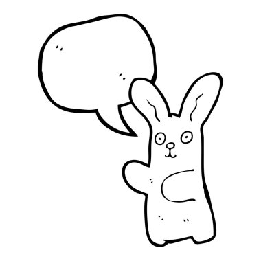 tavşan ile konuşma balonu