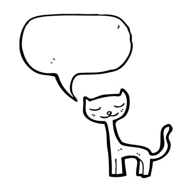 kedi ile konuşma balonu