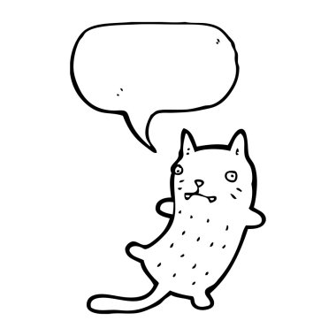 kedi ile konuşma balonu