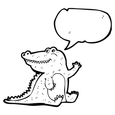 mutlu timsah karikatür